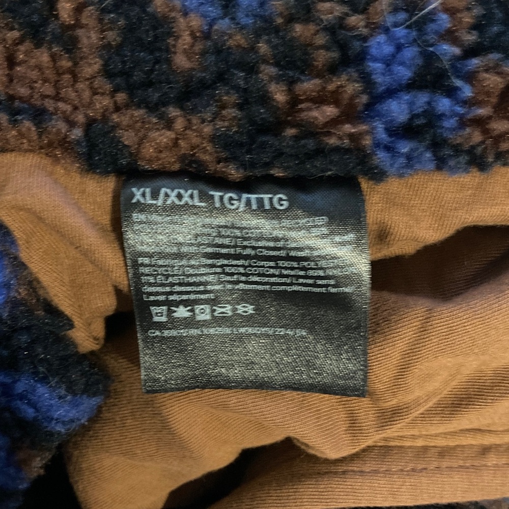 Lululemon Scuba Oversized Fleece Funnel Neck Jacket in Camo Copper Navy - Picture 12 of 13